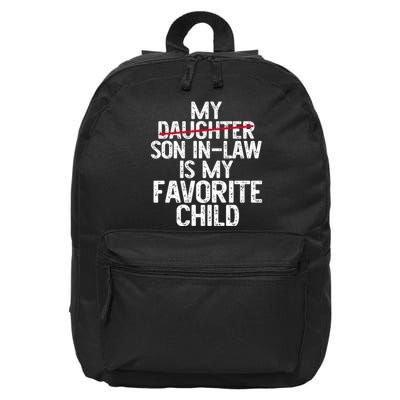 My Son In Law Is My Favorite Child Funny 16 in Basic Backpack