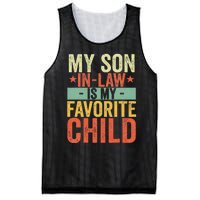 My Son In Law Is My Favorite Child Funny Retro Vintage Mesh Reversible Basketball Jersey Tank