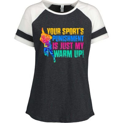 My Sport Is Your Sports Punishment Enza Ladies Jersey Colorblock Tee