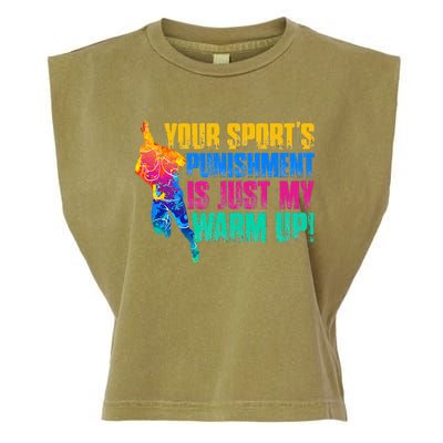 My Sport Is Your Sports Punishment Garment-Dyed Women's Muscle Tee