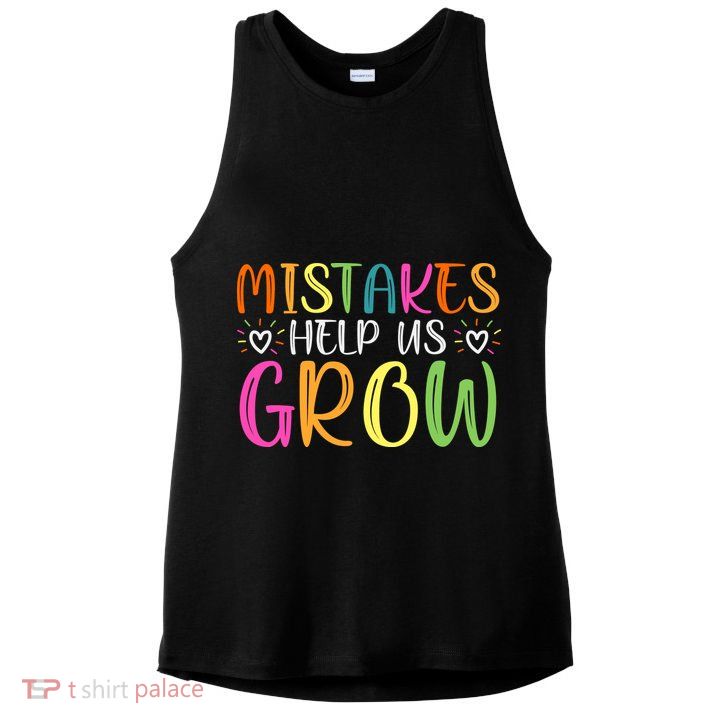 Motivational Slogan Inspirational Math Teacher Colorful Typography Ladies PosiCharge Tri-Blend Wicking Tank