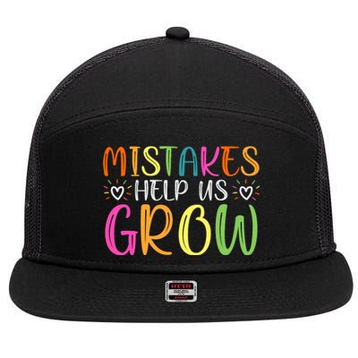 Motivational Slogan Inspirational Math Teacher Colorful Typography 7 Panel Mesh Trucker Snapback Hat