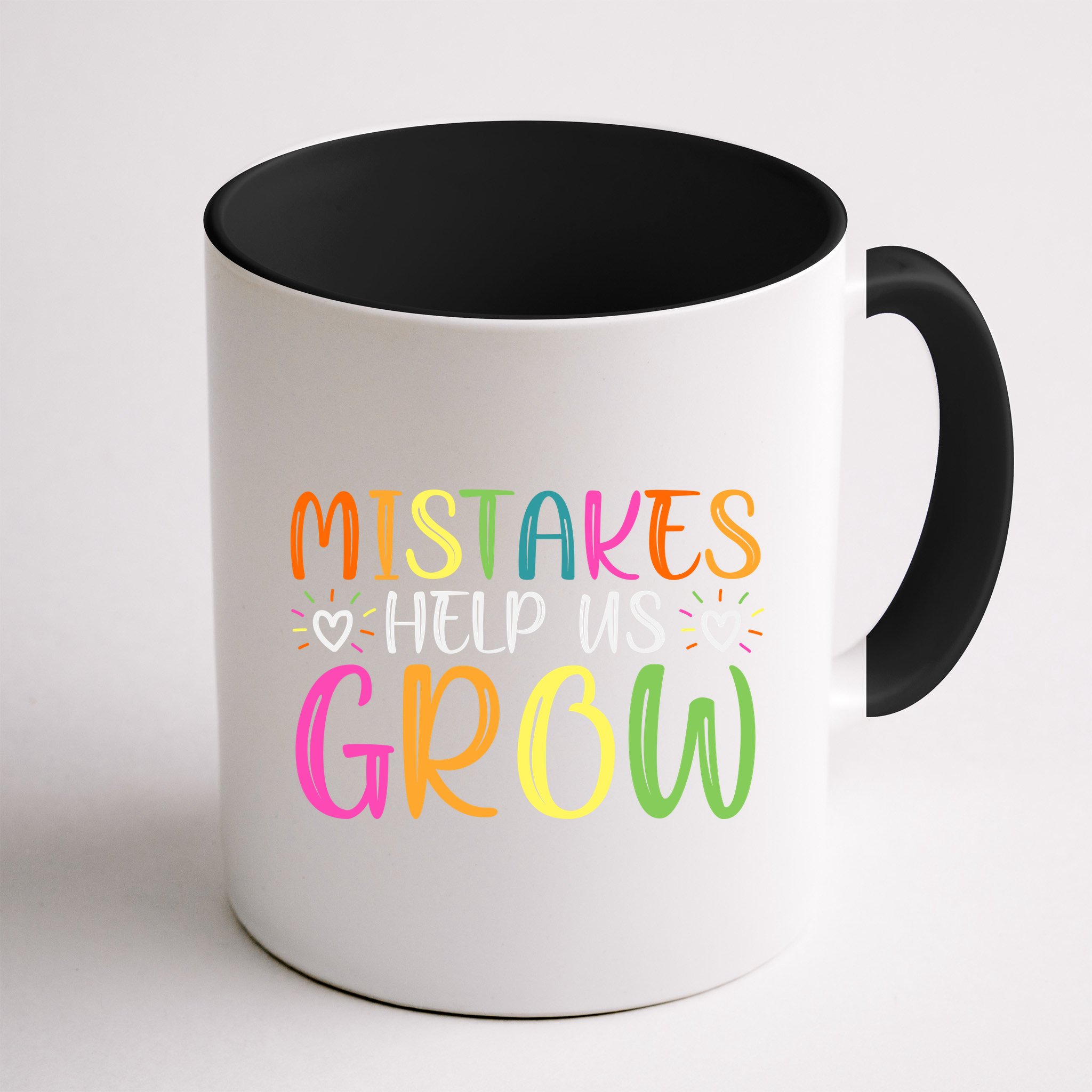 Motivational Slogan Inspirational Math Teacher Colorful Typography Mug