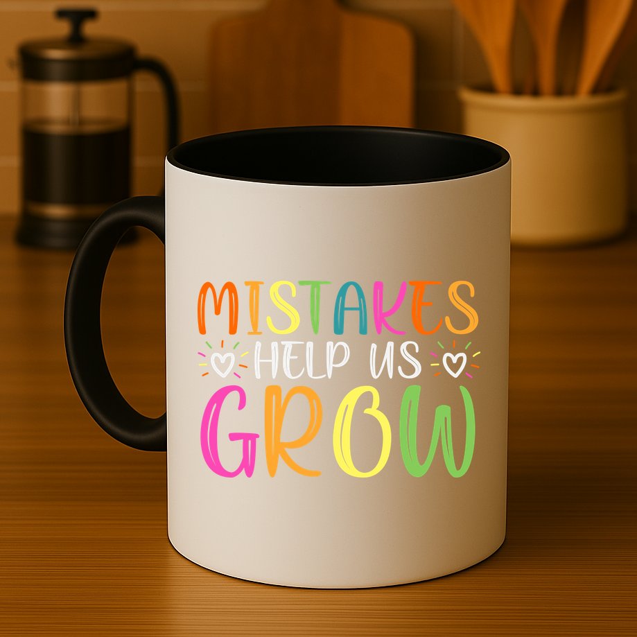 Motivational Slogan Inspirational Math Teacher Colorful Typography Mug