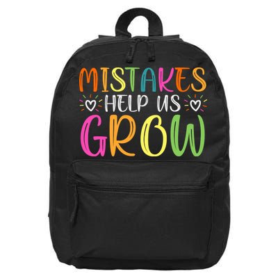 Motivational Slogan Inspirational Math Teacher Colorful Typography 16 in Basic Backpack