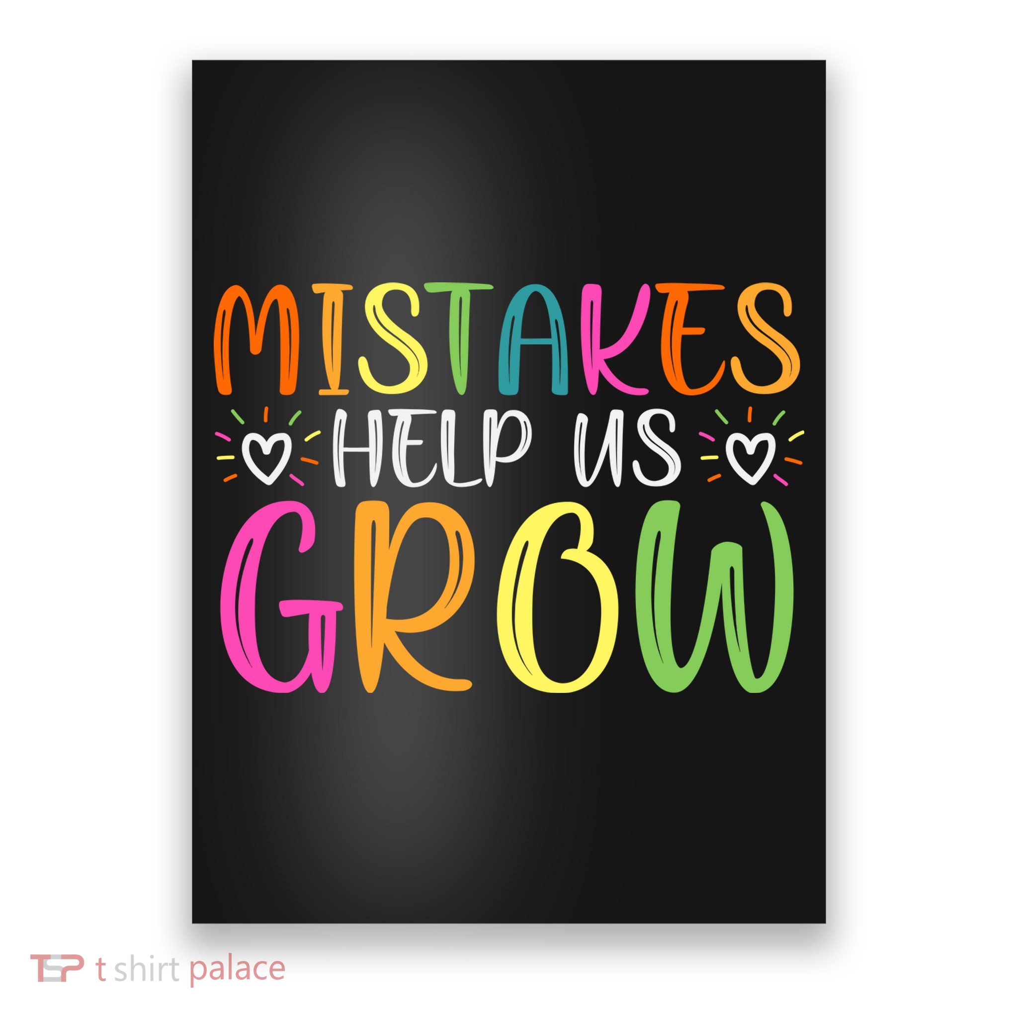 Motivational Slogan Inspirational Math Teacher Colorful Typography Poster