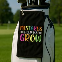 Motivational Slogan Inspirational Math Teacher Colorful Typography Golf Towel