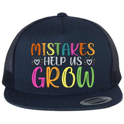 Motivational Slogan Inspirational Math Teacher Colorful Typography Flat Bill Trucker Hat