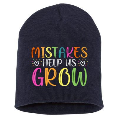 Motivational Slogan Inspirational Math Teacher Colorful Typography Short Acrylic Beanie