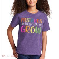 Motivational Slogan Inspirational Math Teacher Colorful Typography Kids T-Shirt