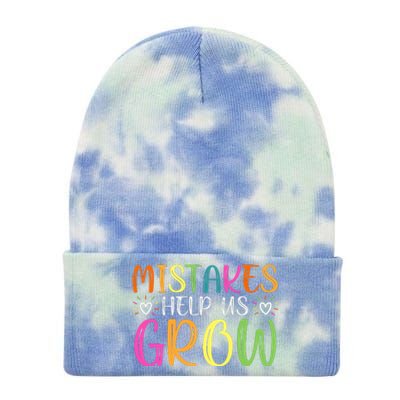 Motivational Slogan Inspirational Math Teacher Colorful Typography Tie Dye 12in Knit Beanie