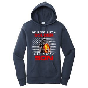 My Son Is A Soldier Proud Army Dad Mom Gift Cute Gift Women's Pullover Hoodie