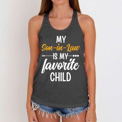 My Son In Law Is My Favorite Child Family Women's Knotted Racerback Tank