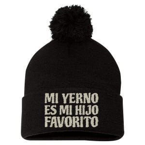 My Son In Law Is Favorite Child Mi Yerno Es Mi Hijo Favorito Pom Pom 12in Knit Beanie