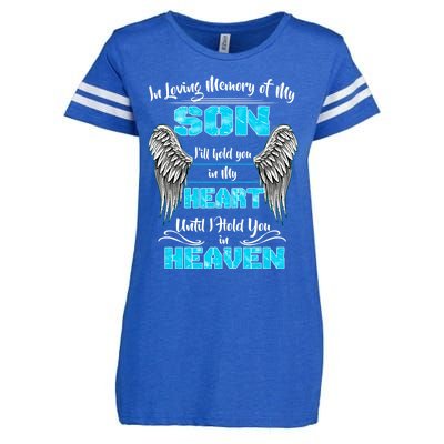 My Son I'll Hold You In My Heart Until I Hold You In Heaven Cute Gift Enza Ladies Jersey Football T-Shirt