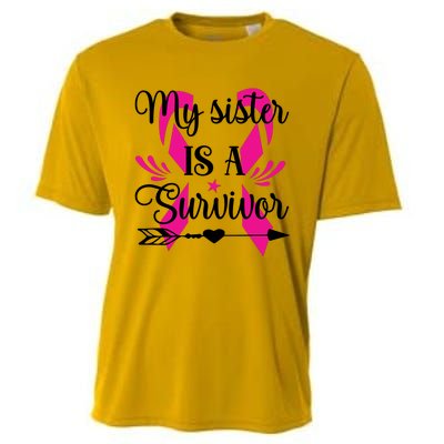 My Sister Is A Survivor Breast Cancer Awareness Cooling Performance Crew T-Shirt