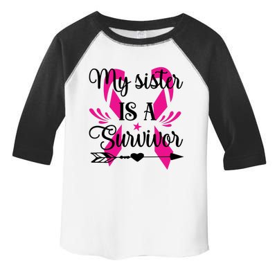 My Sister Is A Survivor Breast Cancer Awareness Toddler Fine Jersey T-Shirt