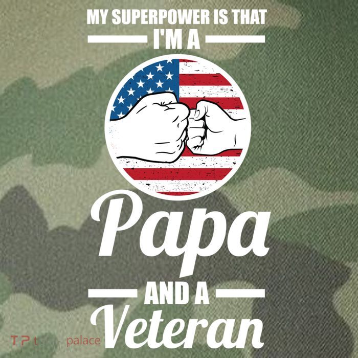 My Superpower Is That I'm A Papa And A Veteran Grandpa Cool Gift Legacy Tie Dye Trucker Hat