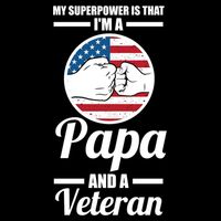 My Superpower Is That I'm A Papa And A Veteran Grandpa Cool Gift Cooling Performance Crew T-Shirt