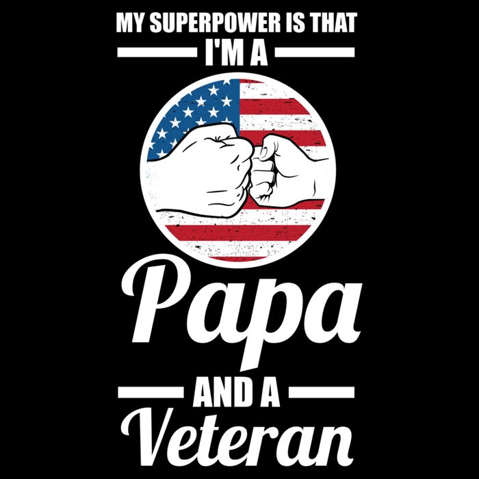 My Superpower Is That I'm A Papa And A Veteran Grandpa Cool Gift Wool Snapback Cap