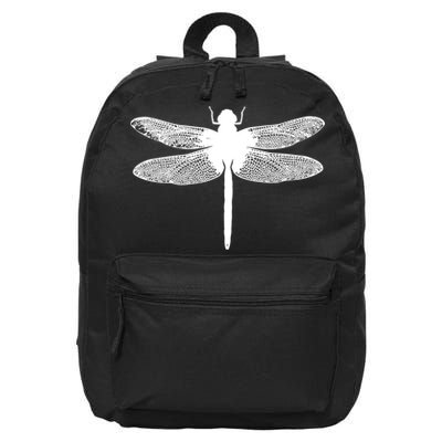 Minimalist Silhouette Insect Dragonfly Dragon Fly 16 in Basic Backpack