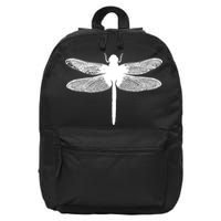 Minimalist Silhouette Insect Dragonfly Dragon Fly 16 in Basic Backpack