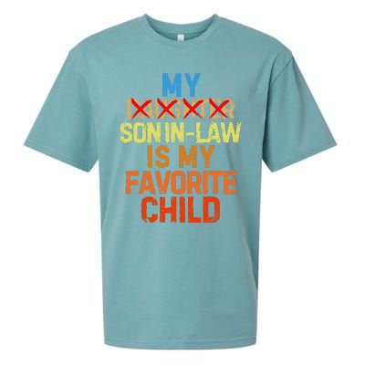 My Son In Law Is My Favorite Child Funny Replaced Daughter Sueded Cloud Jersey T-Shirt