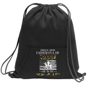 My Son In Law Is A Soldier Hero Proud Army Father In Law Sweatshirt Cinch Pack Bag