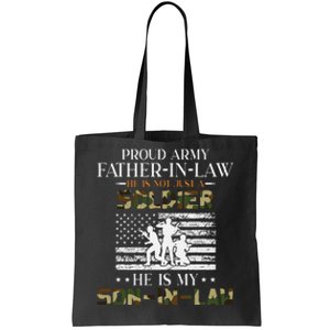 My Son In Law Is A Soldier Hero Proud Army Father In Law Tote Bag