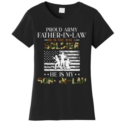 My Son In Law Is A Soldier Hero Proud Army Father In Law Women's T-Shirt