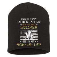 My Son In Law Is A Soldier Hero Proud Army Father In Law Short Acrylic Beanie