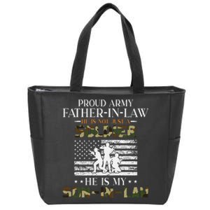 My Son In Law Is A Soldier Hero Proud Army Father In Law Zip Tote Bag