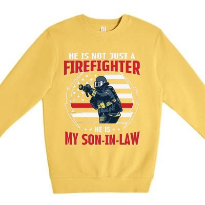 My Son In Law Is A Firefighter Proud Premium Crewneck Sweatshirt