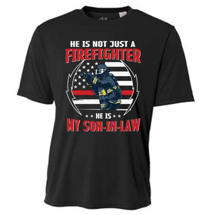 My Son In Law Is A Firefighter Proud Cooling Performance Crew T-Shirt