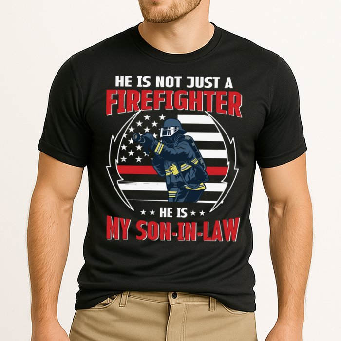My Son In Law Is A Firefighter Proud Cooling Performance Crew T-Shirt