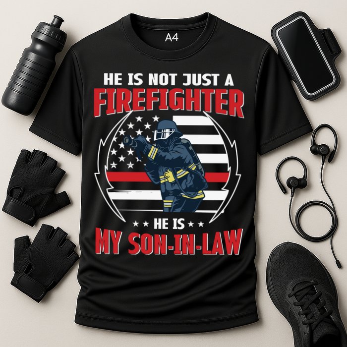 My Son In Law Is A Firefighter Proud Cooling Performance Crew T-Shirt