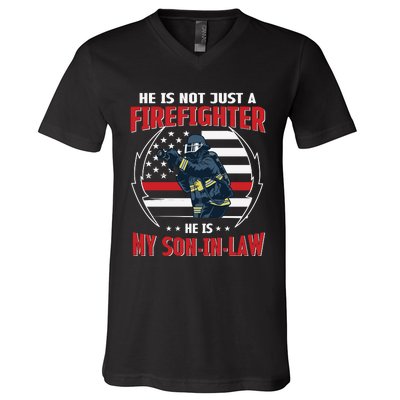 My Son In Law Is A Firefighter Proud V-Neck T-Shirt