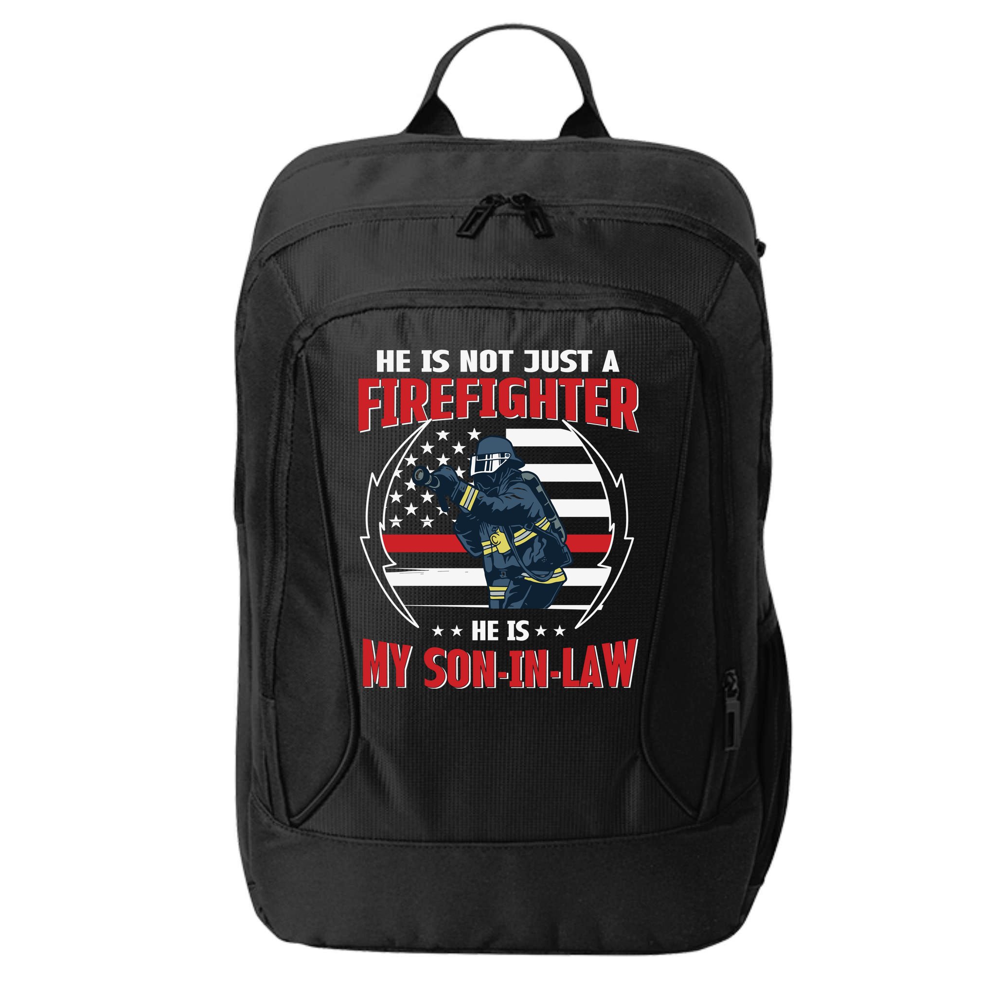 My Son In Law Is A Firefighter Proud City Backpack