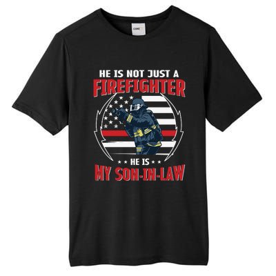 My Son In Law Is A Firefighter Proud Tall Fusion ChromaSoft Performance T-Shirt