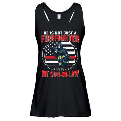 My Son In Law Is A Firefighter Proud Ladies Essential Flowy Tank