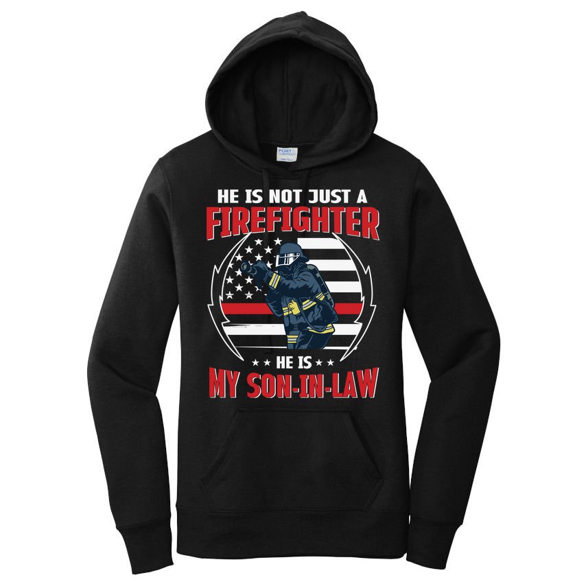 My Son In Law Is A Firefighter Proud Women's Pullover Hoodie