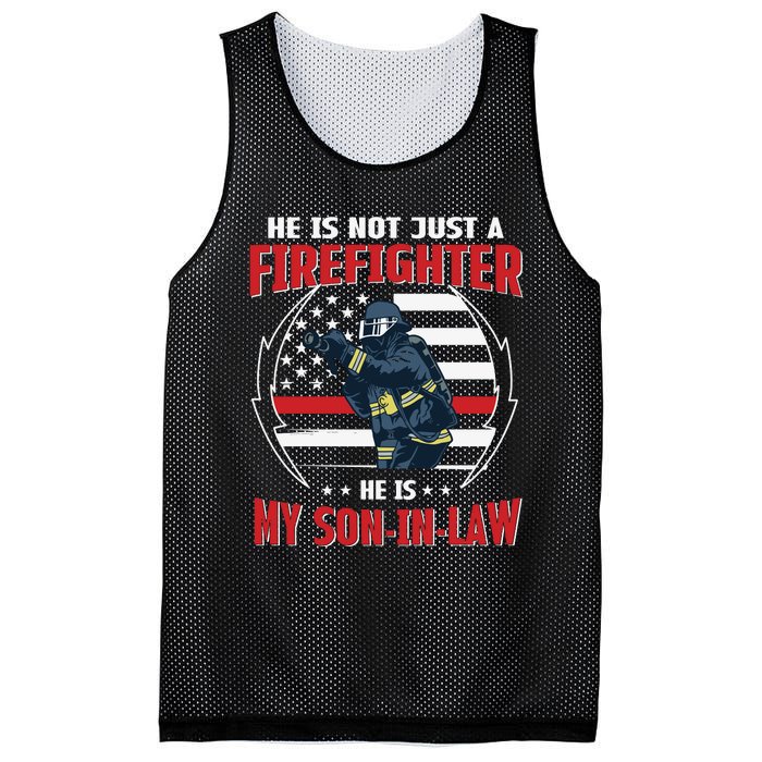 My Son In Law Is A Firefighter Proud Mesh Reversible Basketball Jersey Tank