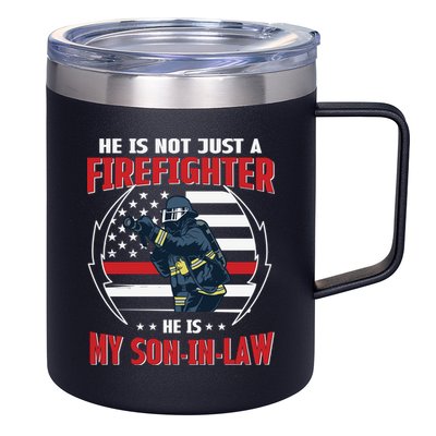 My Son In Law Is A Firefighter Proud 12oz Stainless Steel Coffee Mug