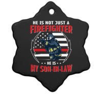 My Son In Law Is A Firefighter Proud Ceramic Star Ornament