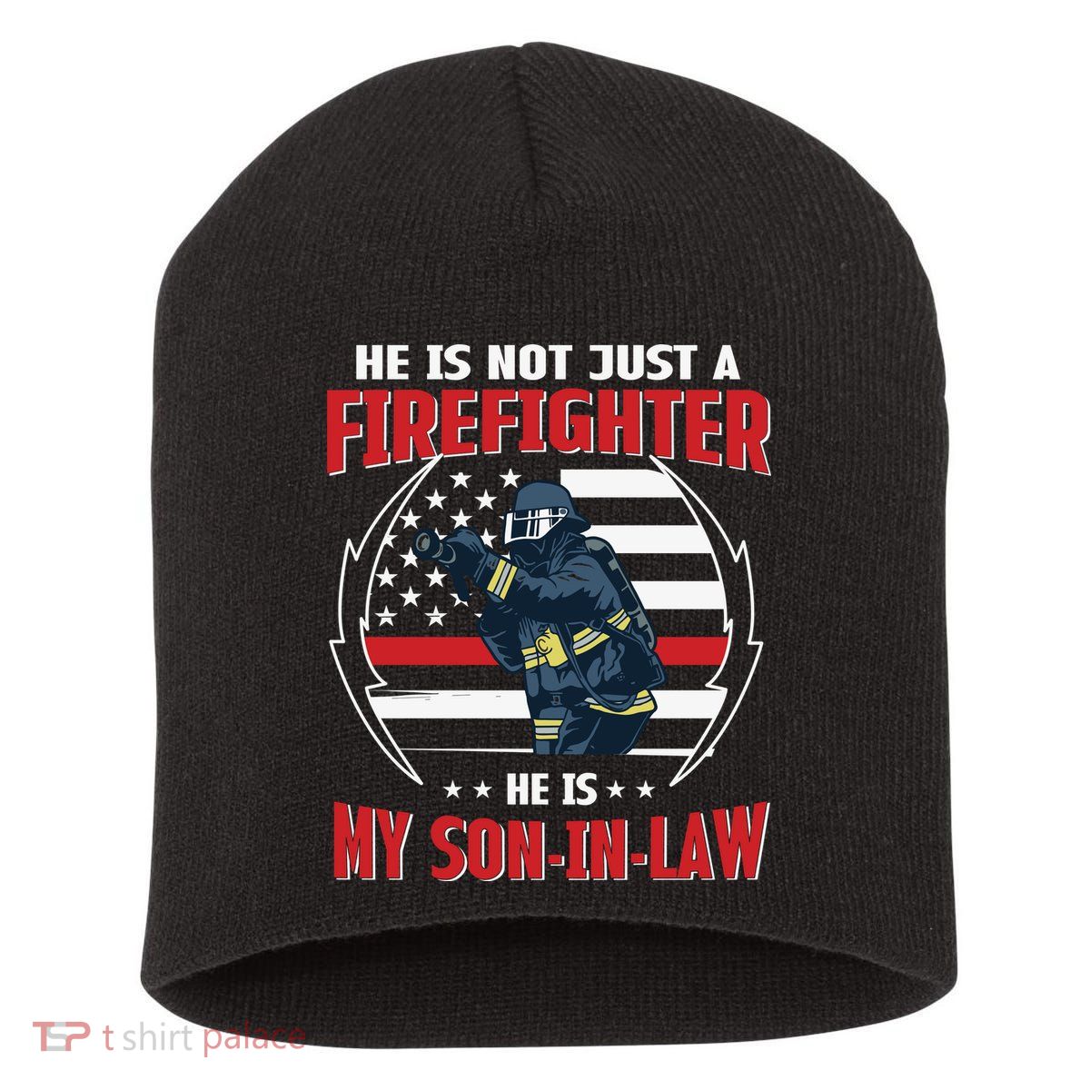 My Son In Law Is A Firefighter Proud Short Acrylic Beanie