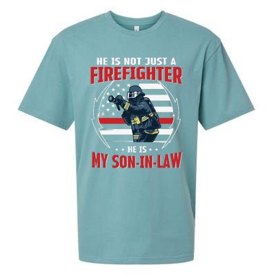 My Son In Law Is A Firefighter Proud Sueded Cloud Jersey T-Shirt