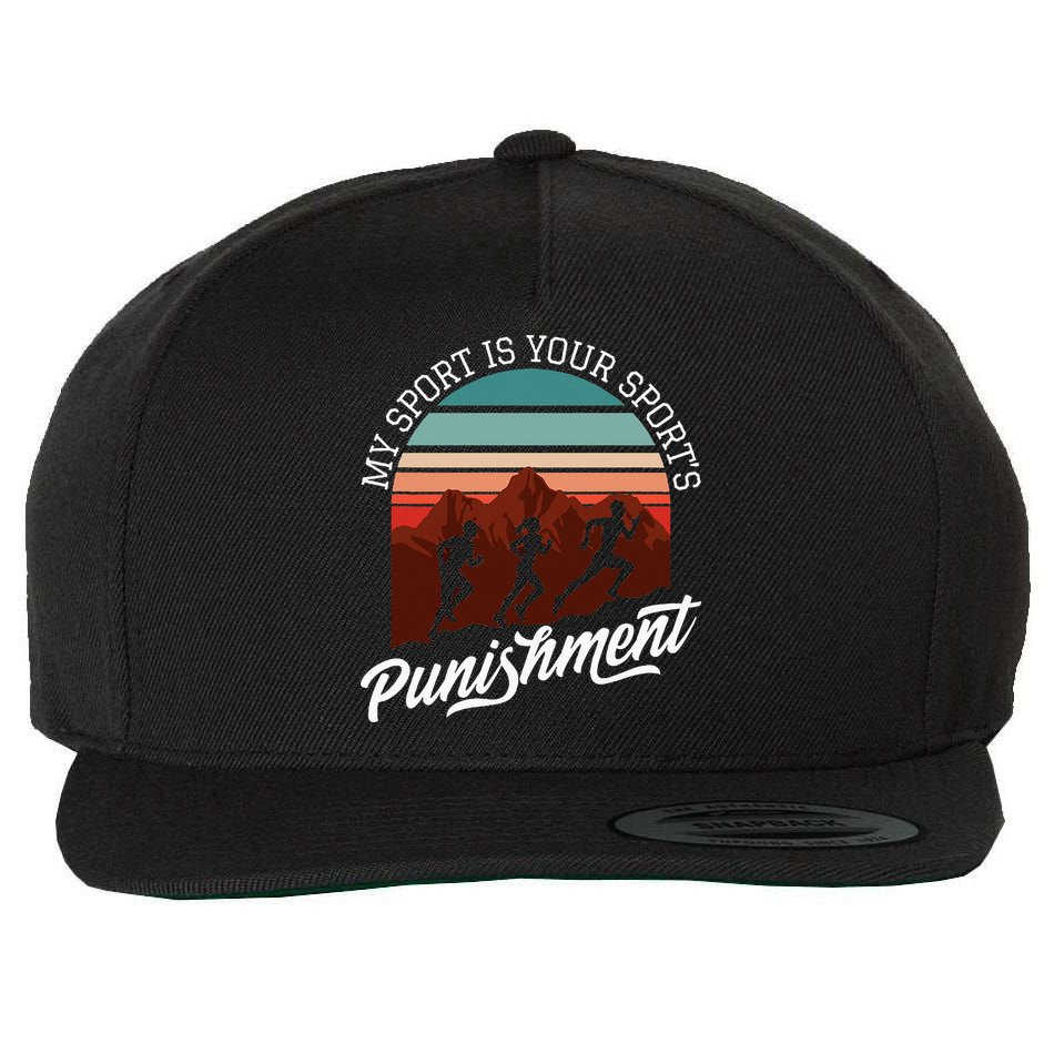 My Sport Is Your Sports Punishment Track Cross Country Wool Snapback Cap
