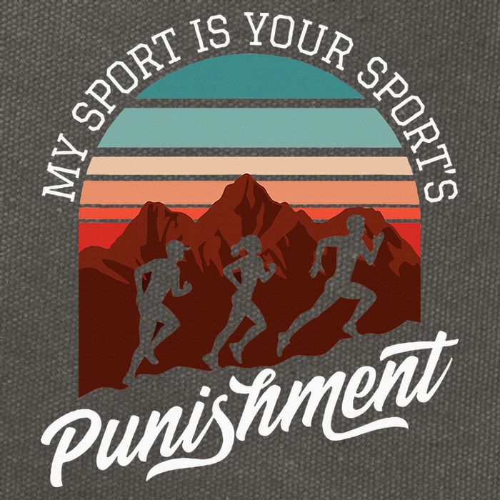 My Sport Is Your Sports Punishment Track Cross Country Cotton Canvas Backpack