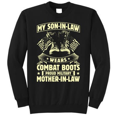 My Son In Law Wears Combat Boots Proud Military Mother In Law Sweatshirt