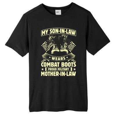 My Son In Law Wears Combat Boots Proud Military Mother In Law Tall Fusion ChromaSoft Performance T-Shirt